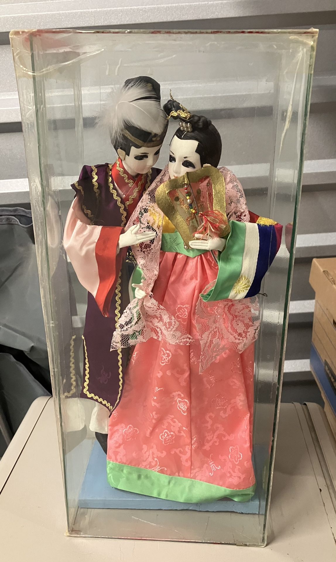 Antique Korean Dolls in Case