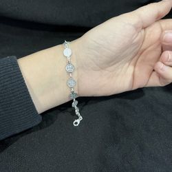 925 Sterling Silver Women Men St Benedict San Benito Link Protection Bracelet 7"
