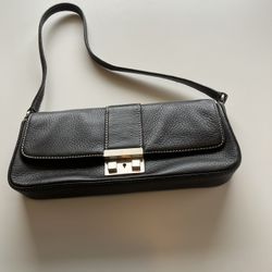 Gorgeous Donald J. Pliner Dark Brown Leather Purse Made In Italy
