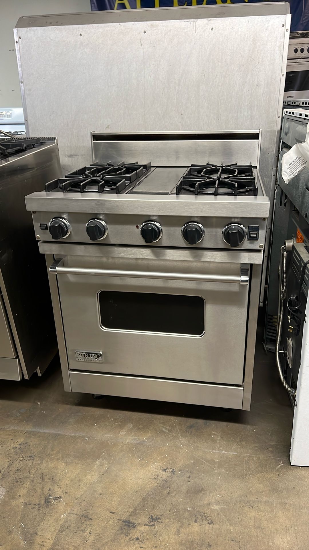 Viking 30”Wide All Gas Range Stove Stainless Steel 4Burners