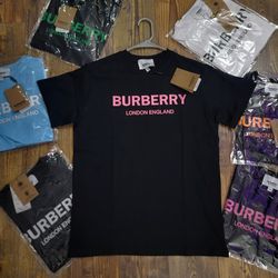 Burberry Pink Letters Tshirt  All Sizes