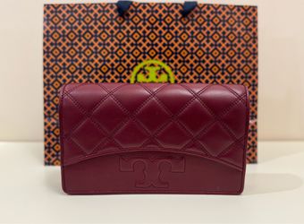 Tory Burch Burgundy Body Bag