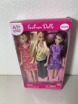Girl's fashion dolls KMart Exclusive Just Kidz three piece gift set 12" NEW