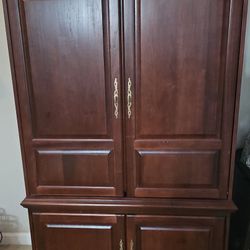 Elegant Solid Wood Armoire / Entertainment Center