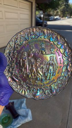 Carnival Glass 12 Days of Christmas Collector Plate