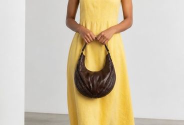 Liz Claiborne Hobo Bag Slouchy Crescent  Silhouette Purse  Y2K Handbag
