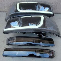 99-06 Gmc Sierra Yukon LED DRL Headlights Luces Micas Calaveras Faros Faroles Focos
