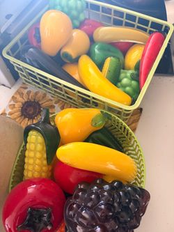 Glass Fruit and Vegetable Set