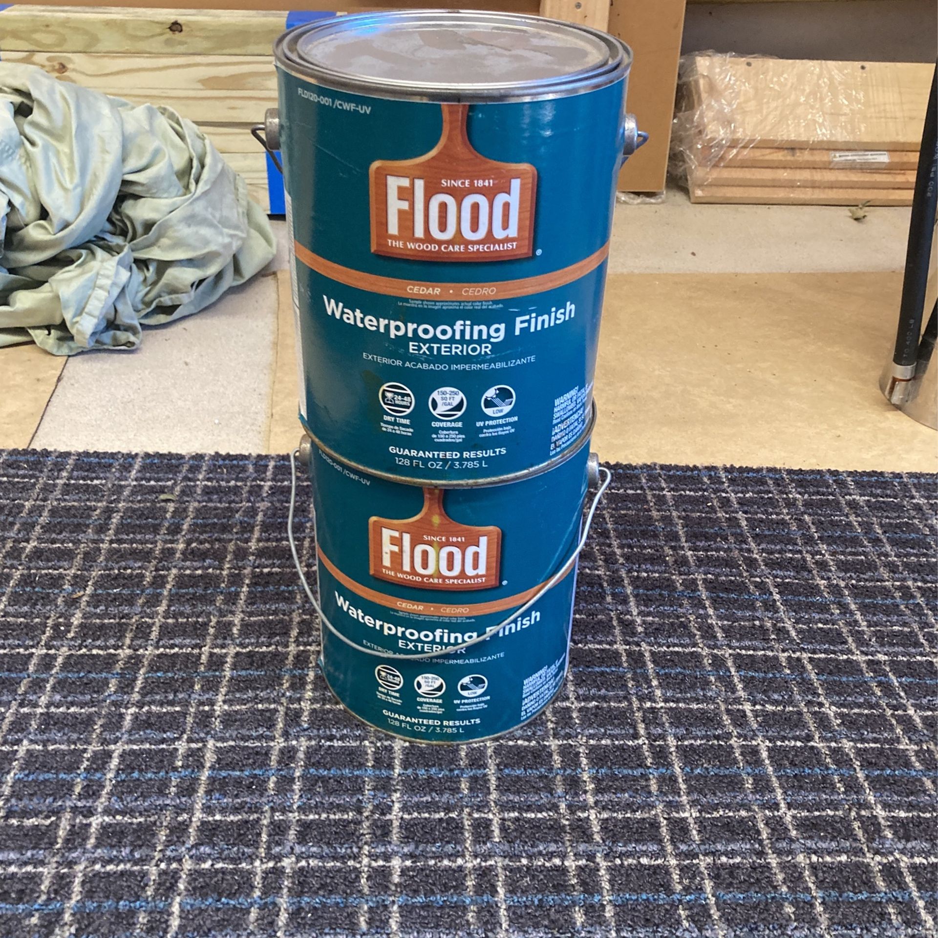 Exterior waterproofing finish cedar color