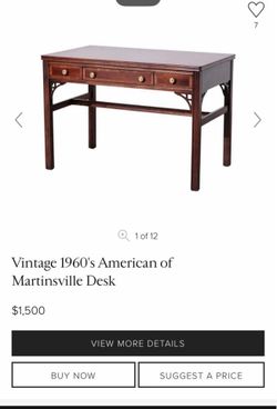 Vintage American of Martinsville Writing Desk - Solid Wood