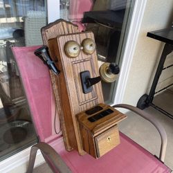 Antique Wall Phone Replica 