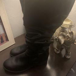Leather boots