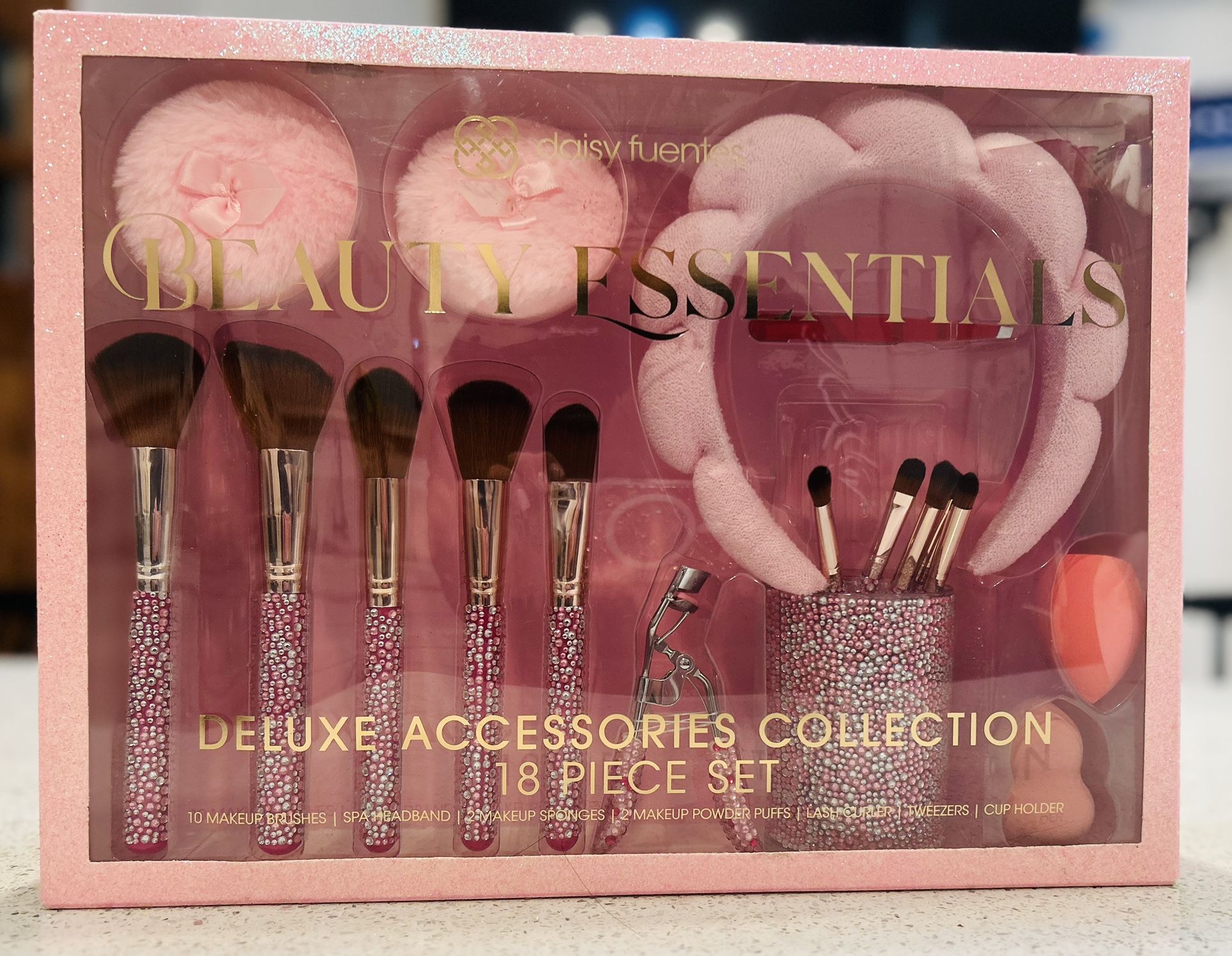 Pink Rhinestone Brushes