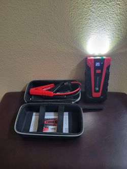 Jump Starter 3000 Amp, Flashlight And Power Bank