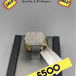 Exquisite Shine:Gold And Diamond Men’s Ring