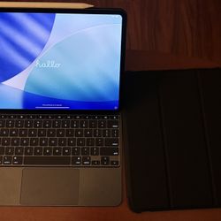 Apple iPad Pro 13-inch (M4) 256GB 9 Count, 100% Capacity with Apple Bluetooth Keyboard, Pen, & Case.