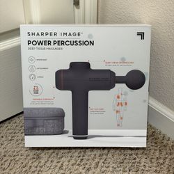 Sharper Image Power Percussion Deep Tissue Massager - Gray & Black
