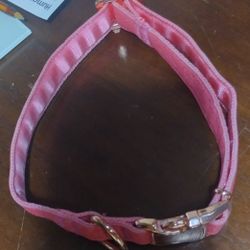 Pink And Gray Dog Leash And Pink Collar