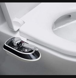Renook Warm Water Bidet Attachment for Toilet - Self Cleaning Dual Nozzle Sprays Hot & Cold Water – Non Electric Bidet Toilet Seat Attachment - Toilet