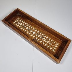 Wooden Desk Organizer Tray