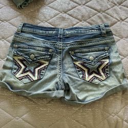 Womens Size 6 Paisley Sky Cut Off Jean Shorts 