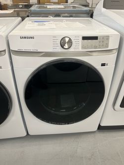 Samsung 7.5 cu. ft. Vented Smart Gas Dryer in White with Steam Sanitize+