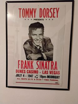 Frank Sinatra Tommy Dorsey Framed Concert Poster