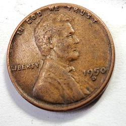 1950 D Wheat Cent 