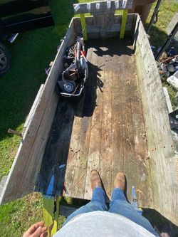 4x8 Wooden Utility Trailer with Wood Sides