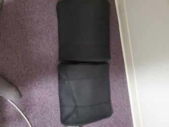Two Black Back Cushions