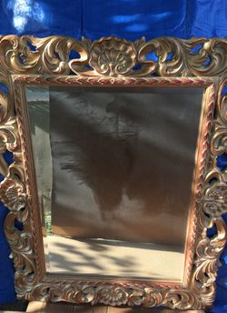Large Beveled Framed Mirror