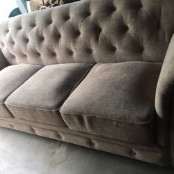 Nice looking Sofa Beige Color About 87 Inches Long 