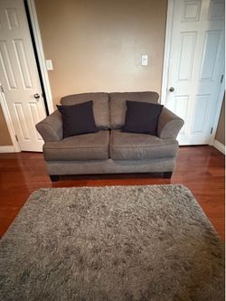 Loveseat & chair with ottoman