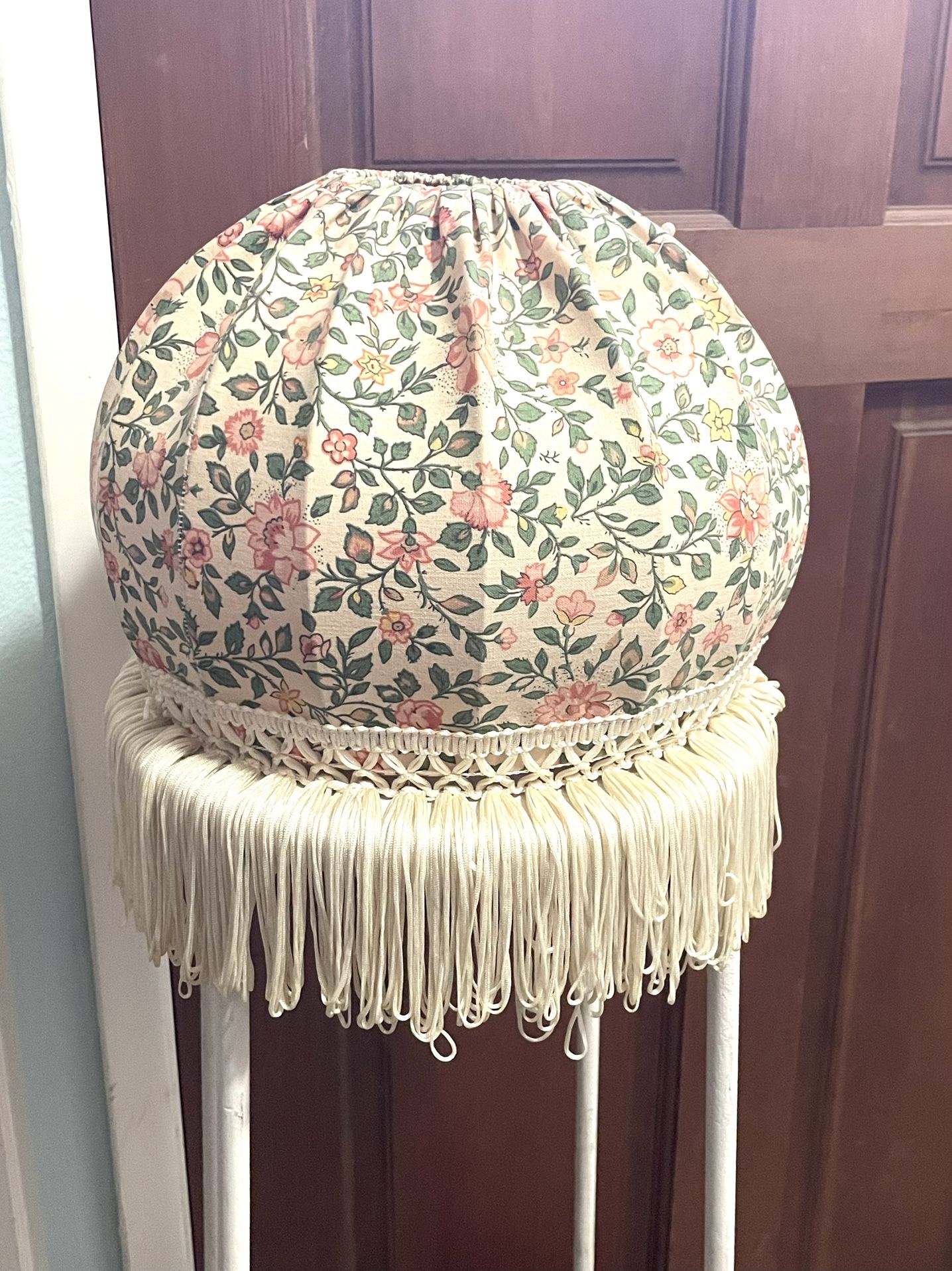 Antique Floral Fabric Lampshade