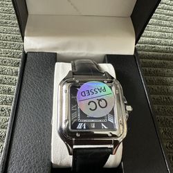 Silver Cartii  With Leather Band 