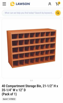 Lawson 40-Compartment Metal Storage Bin