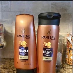 Set of Pantene truly relaxed hair w coconut & jojoba oil shampoo & conditioner•12.6oz•all for $6