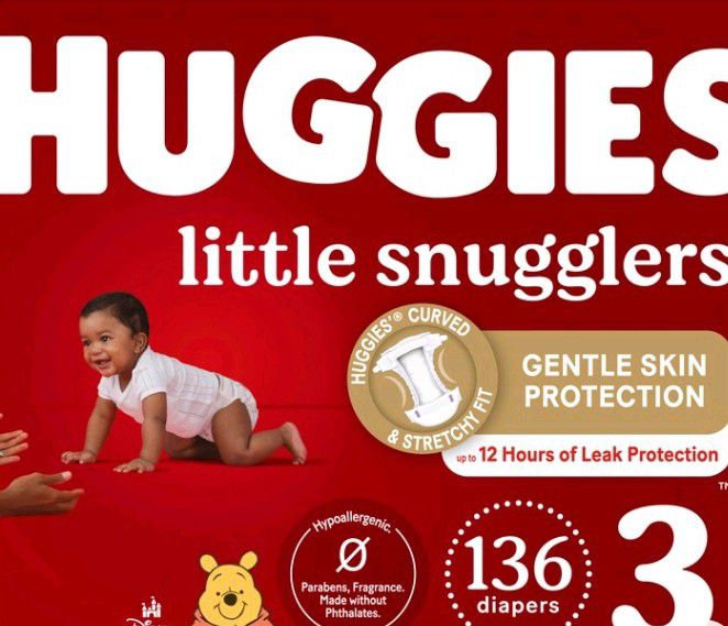 2 Full Boxes Of Huggies Diapers 