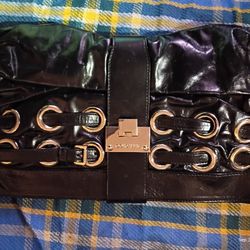 Jimmy Choo Oversized Bag Black Leather W/ Gold Buckle, Accents- Great Condition