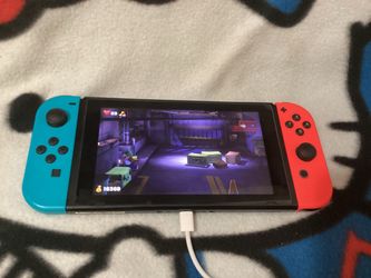 Nintendo Switch Console With Cables Carrying Case 1 Game And Extra Controller