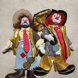 15" Tall Stuffed Clowns 