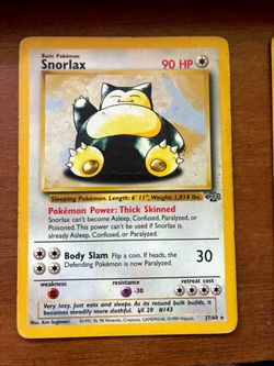 POKEMON TCG JUNGLE SNORLAX #27/64 EXCELLENT CONDITION