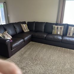 IKEA 5-Seat Leather Corner Sectional Sofa / Couch - Moving Sale!!