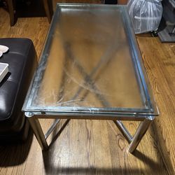 Glass  top coffee table