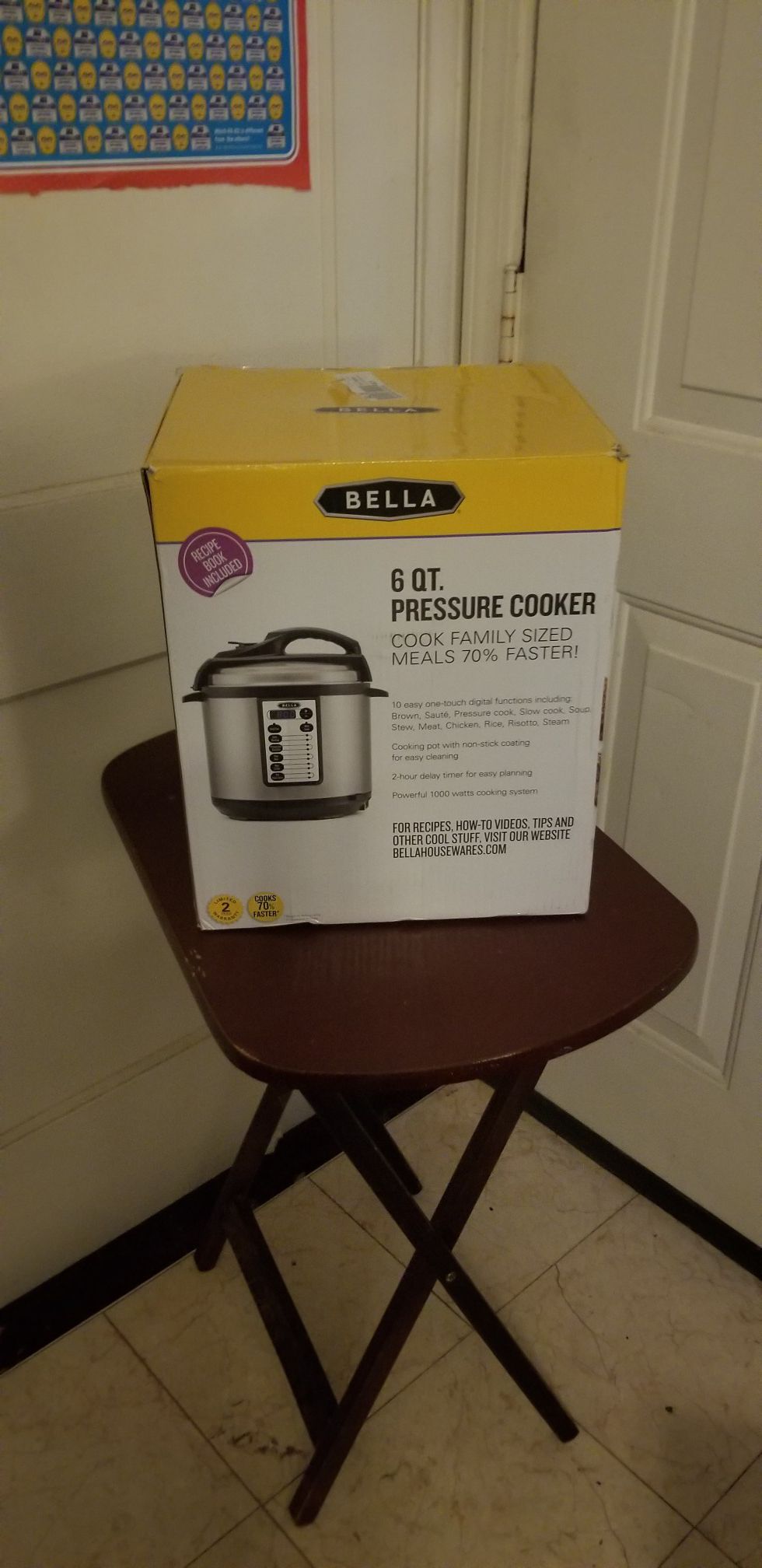 Bella 6qt pressure cooker