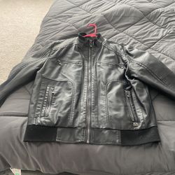 Calvin Klein Leather Jacket. Like New. Size L