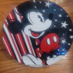 2 Brand New Disney Patriotic Mickey Mouse  Plates