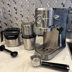 CASABREWS CM5418 Espresso Machine (+Electric Coffee Grinder, Espresso Knock Box, Coffee Bean Spoon)