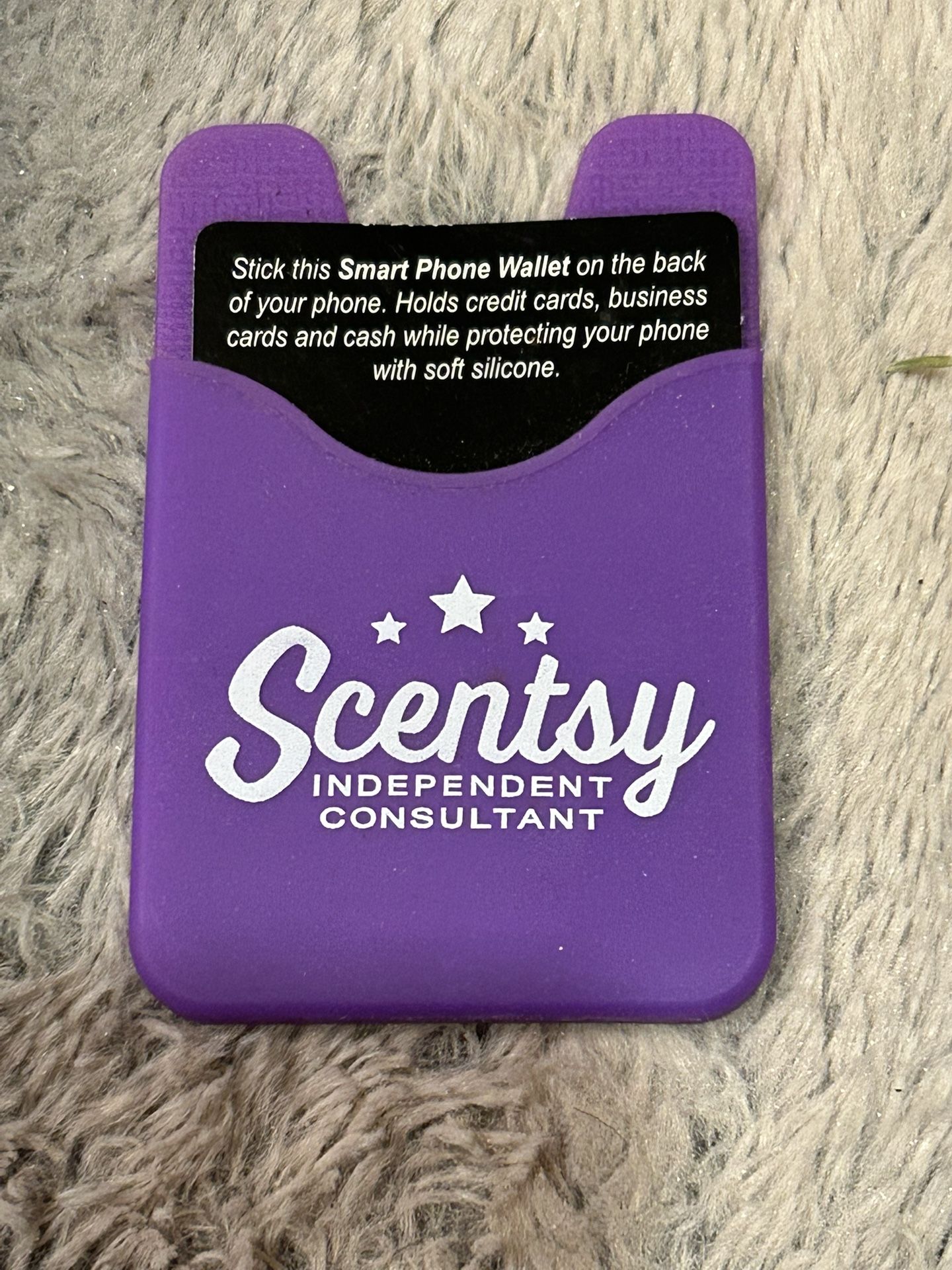 Self Adhesive Silicone Scentsy Mobile Phone Pocket Business Card Holder