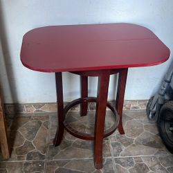 Two Red Side Tables 